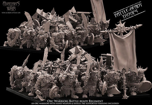 Orc Warriors Unit Battle Ready by Avatars of War Miniatures