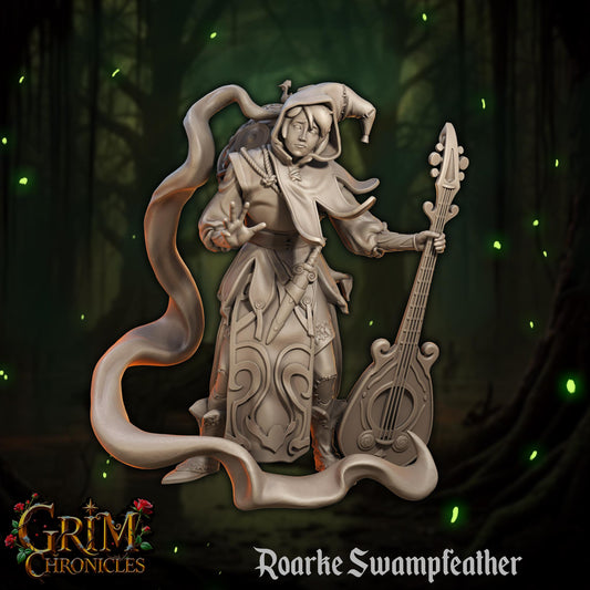Roarke Swampfeather from "Grim Chronicles" by Great Grimoire Miniatures