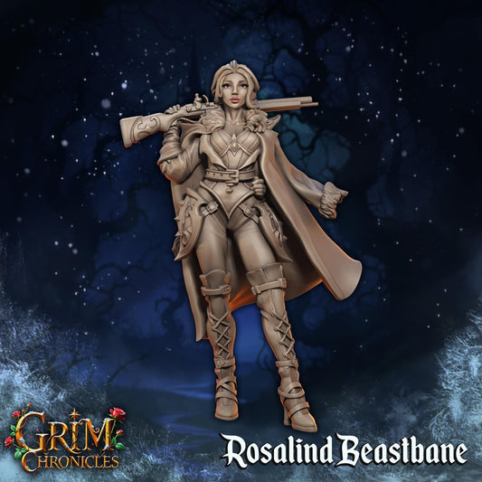 Huntress Rosalind Beastbane from "Grim Chronicles" by Great Grimoire Miniatures