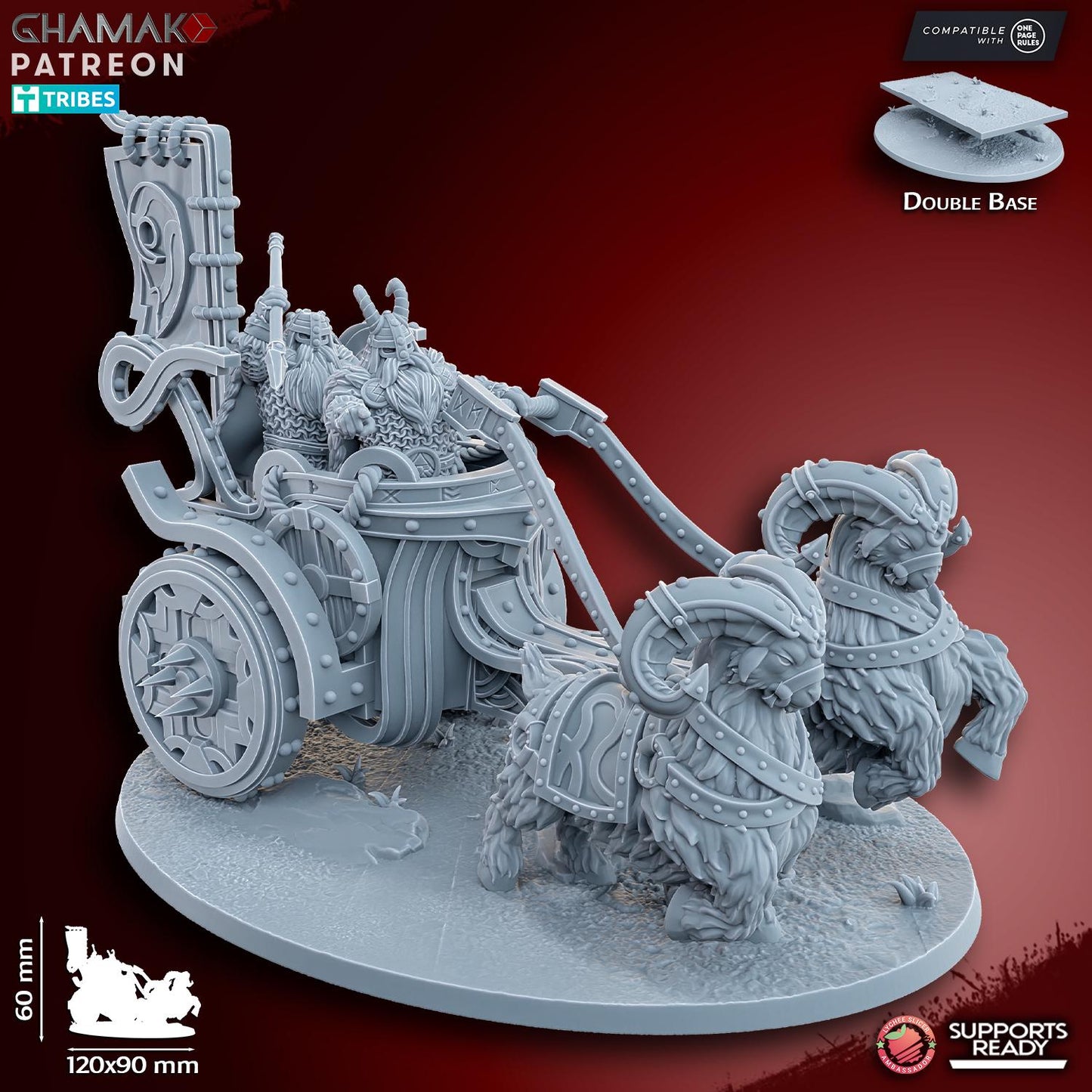 Dwarven Goat chariot by Ghamak Miniatures