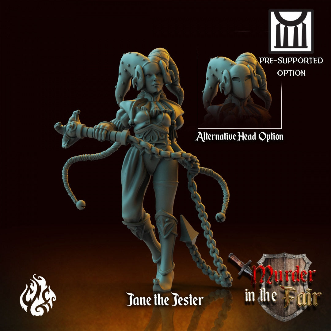 Jane the Jester from "Murder at the Fair" by Crippled God Foundry