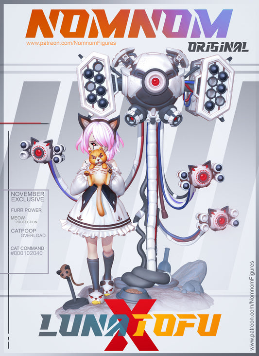 Luna x Tofu Statue Model Kit by Nomnom Figures