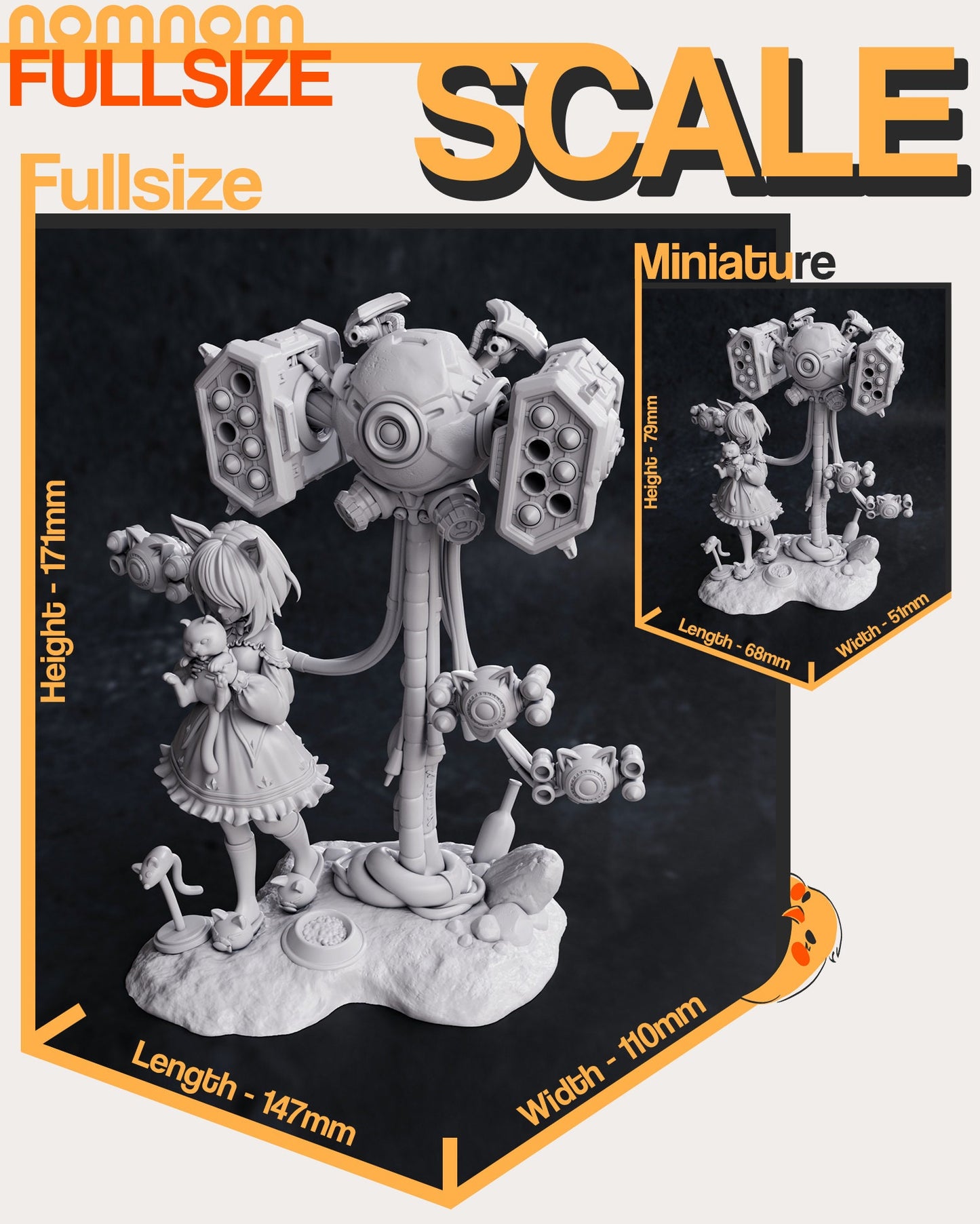 Luna x Tofu Statue Model Kit by Nomnom Figures
