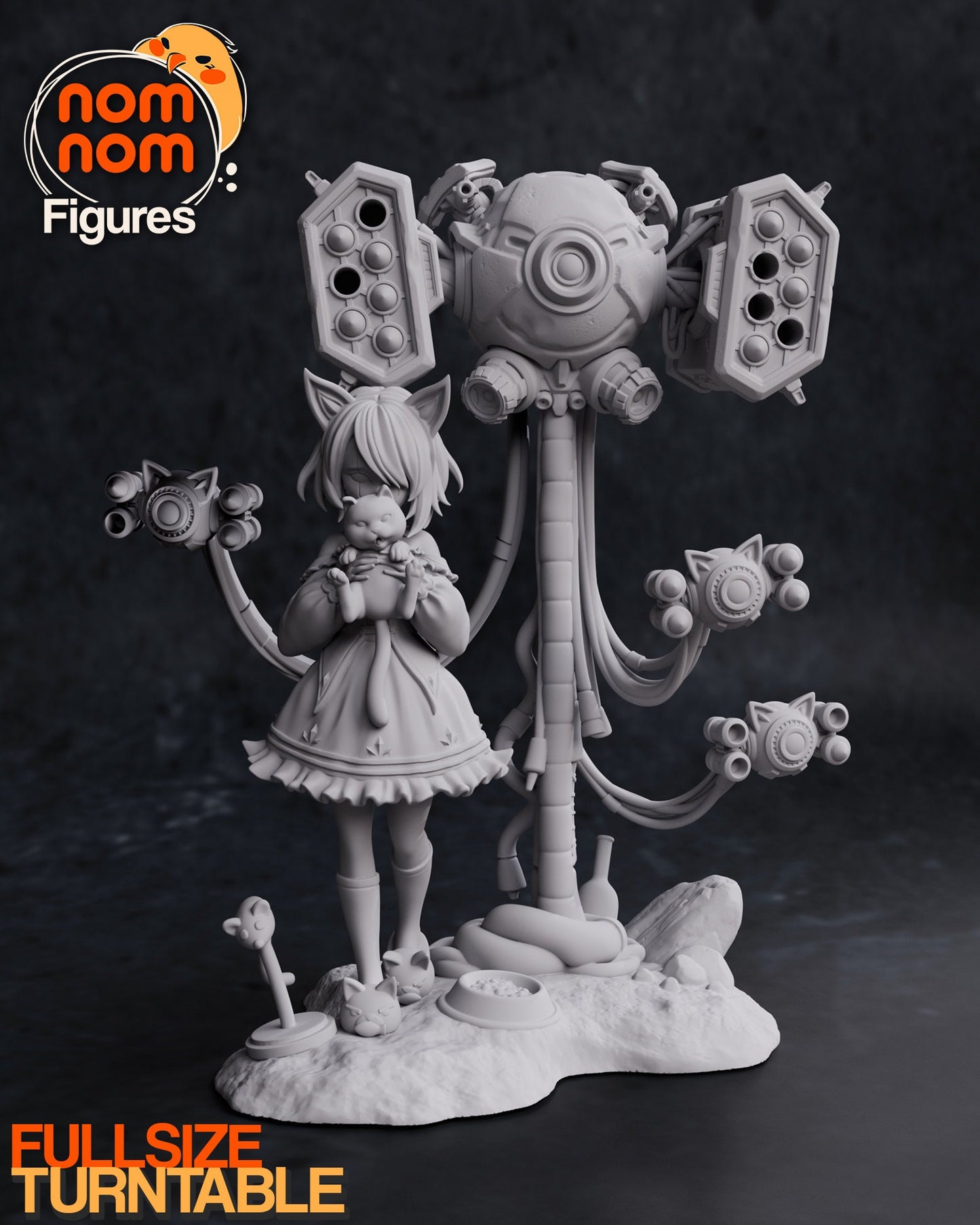 Luna x Tofu Statue Model Kit by Nomnom Figures