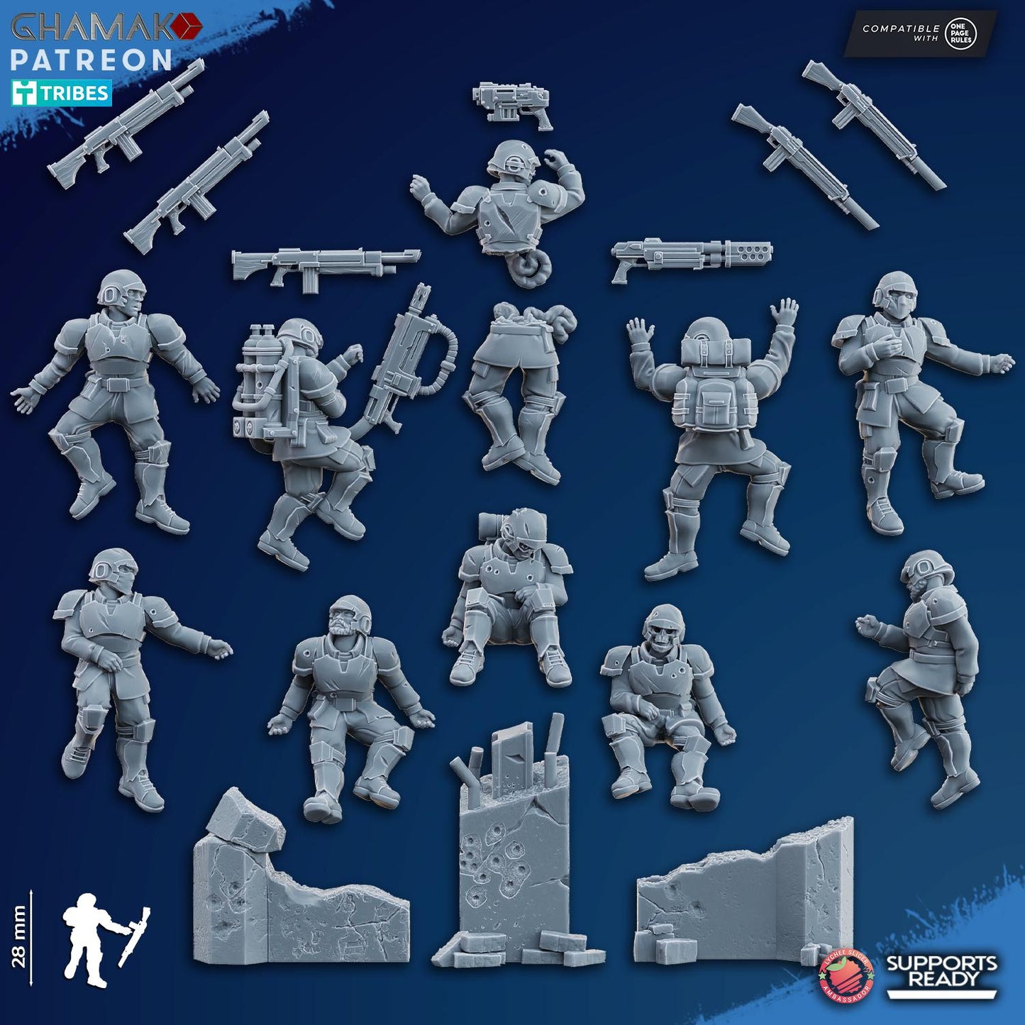 Freedom Guard Casualties by Ghamak Miniatures