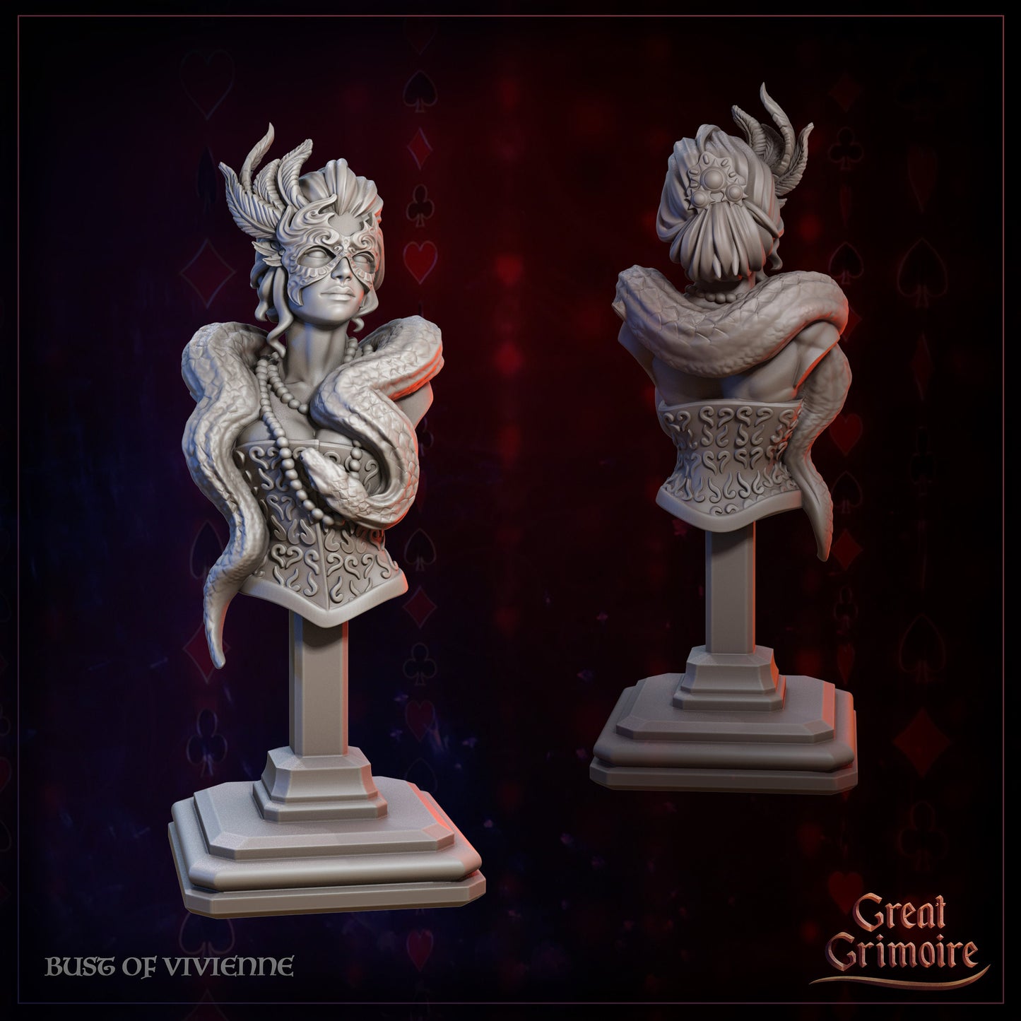 Vivienne Shadowmere from "Macabre Masquerade" by Great Grimoire Miniatures