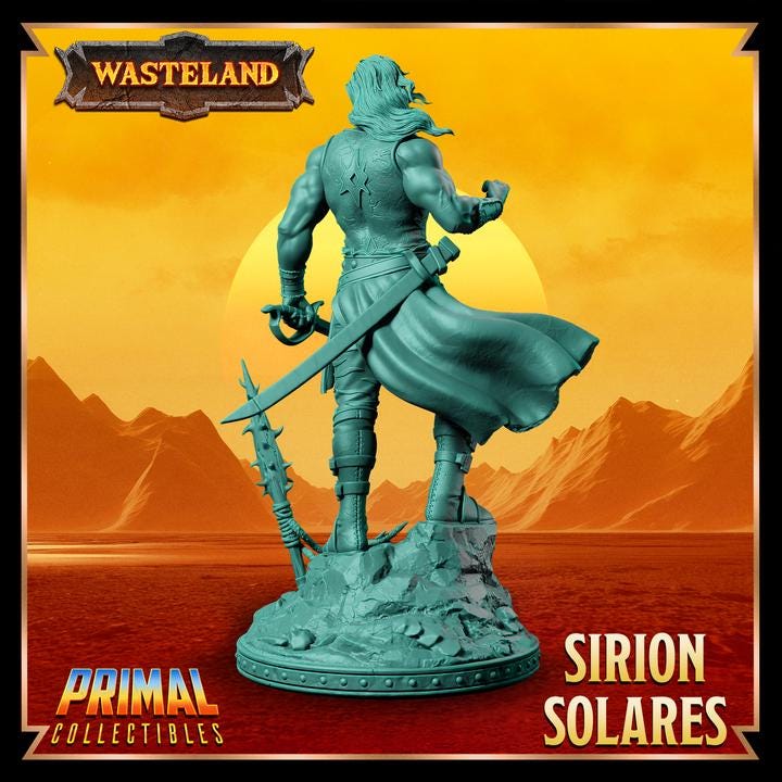 Sirion Solares from Wasteland by Primal Collectibles Miniatures Heroquest RPG