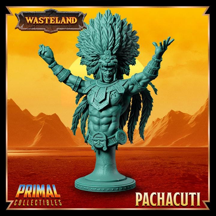 Sorcerer King - Pachacuti from Wasteland by Primal Collectibles Miniatures Heroquest RPG
