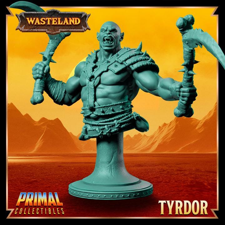 Tyrdor from Wasteland by Primal Collectibles Miniatures Heroquest RPG