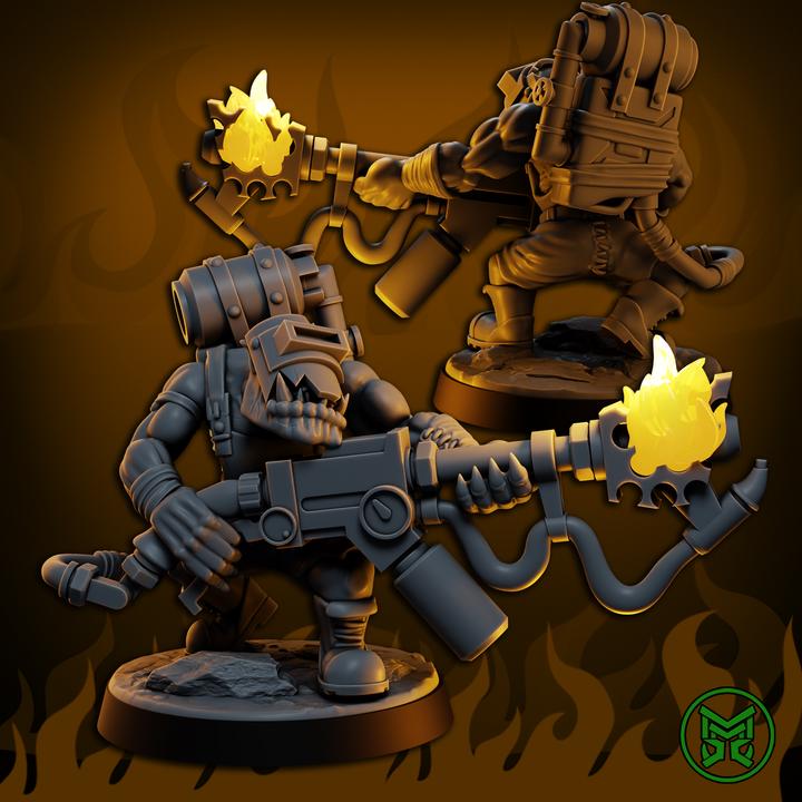 Ork Flamerz by Mekka Miniatures