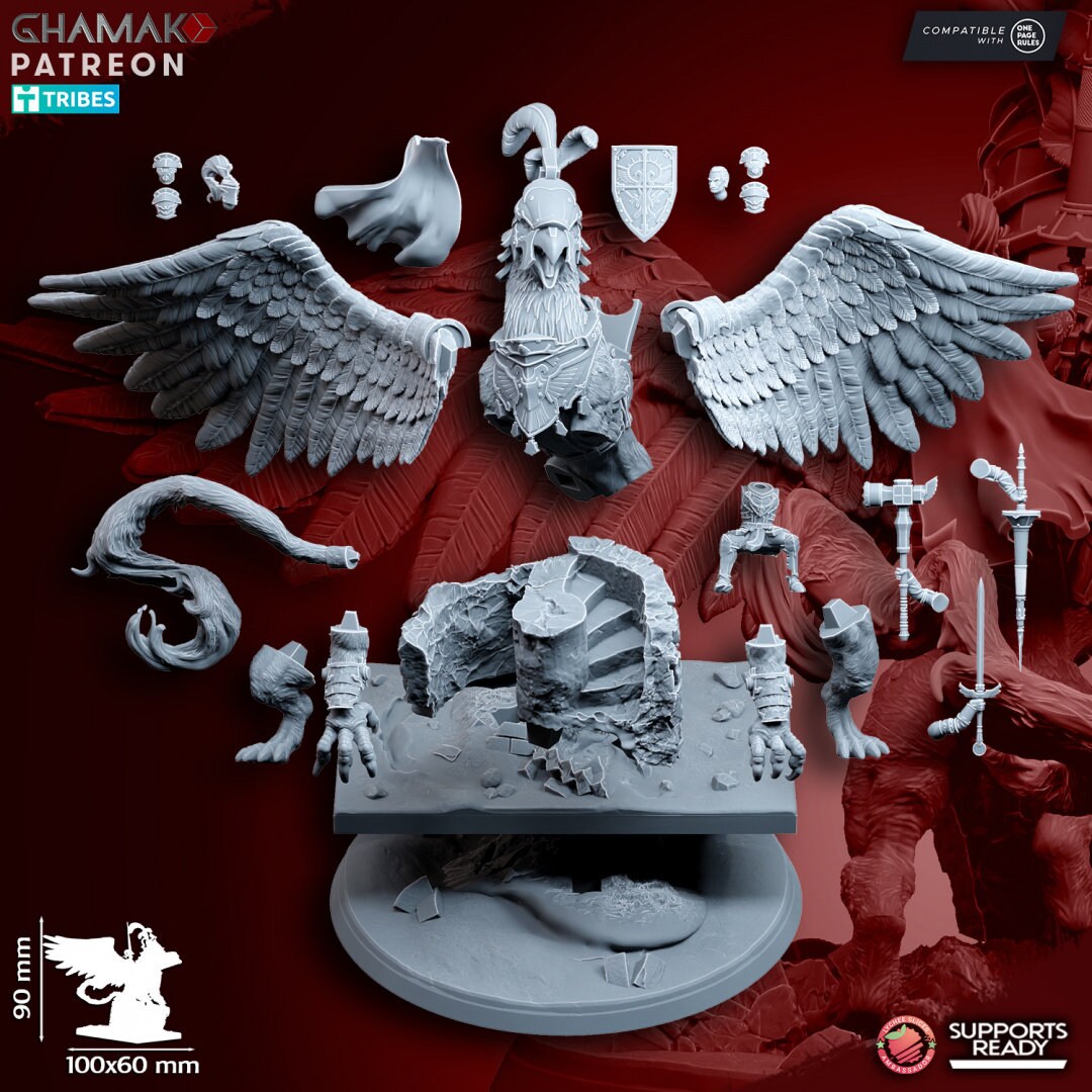 Emperor on WarGripphon by Ghamak Miniatures