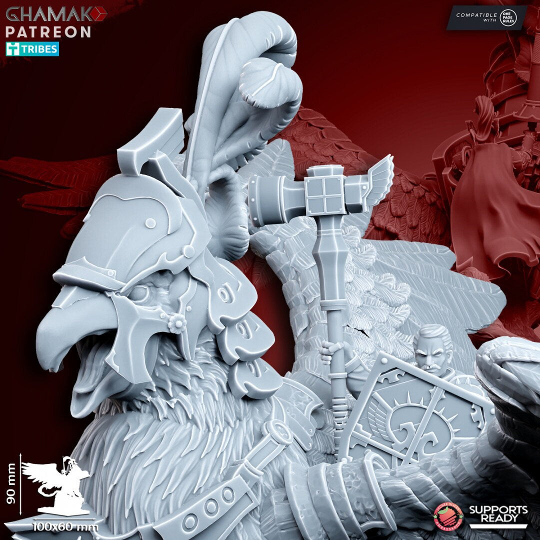 Emperor on WarGripphon by Ghamak Miniatures