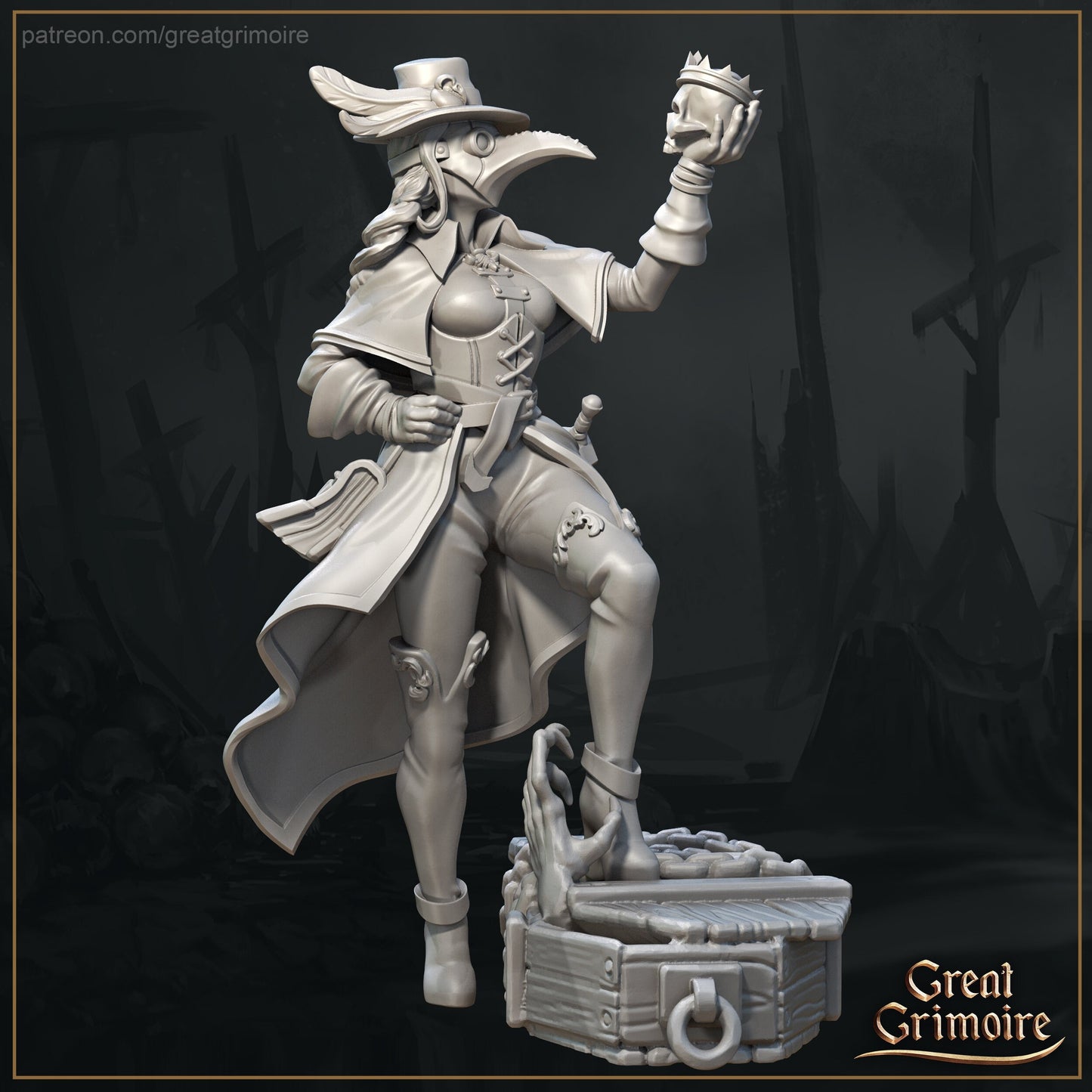 Masked Plague & Companions from "Dawn of Heresy" by Great Grimoire Miniatures