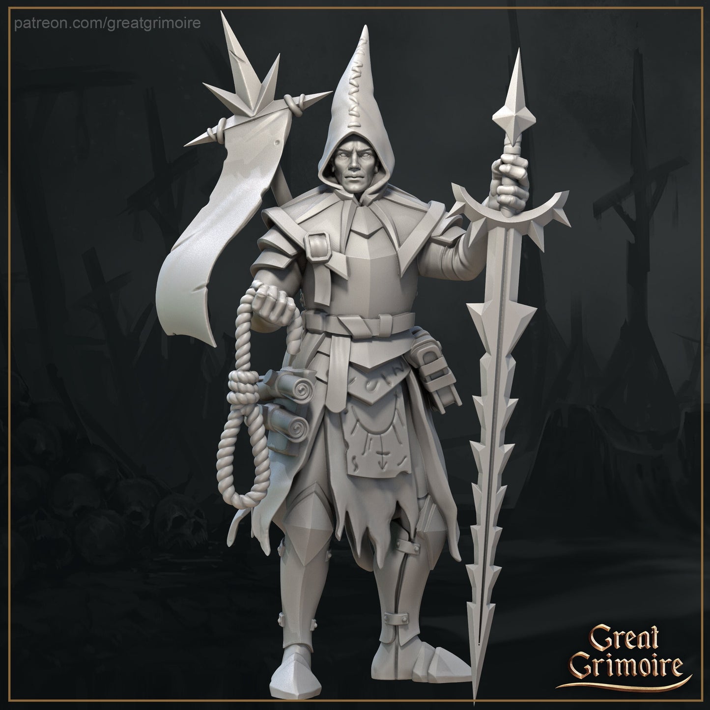 Masked Plague & Companions from "Dawn of Heresy" by Great Grimoire Miniatures