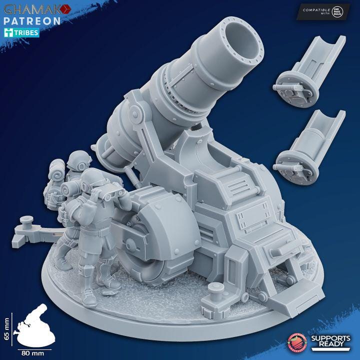Freedom Guard Artillery Mortar by Ghamak Miniatures