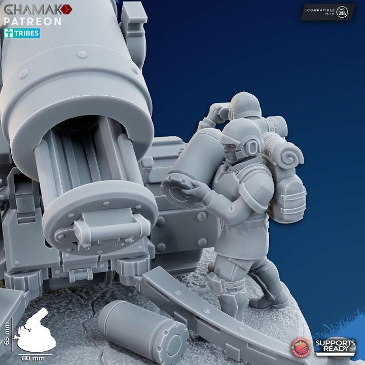 Freedom Guard Artillery Mortar by Ghamak Miniatures