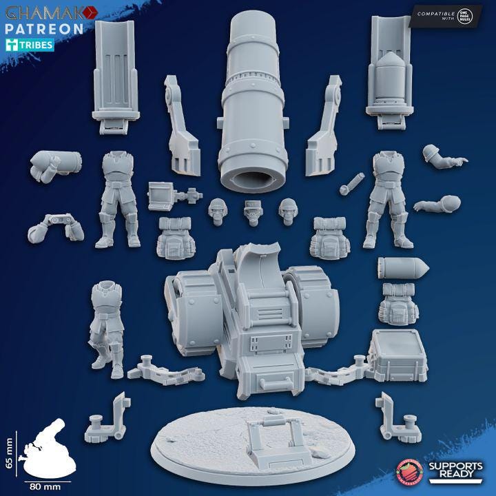Freedom Guard Artillery Mortar by Ghamak Miniatures