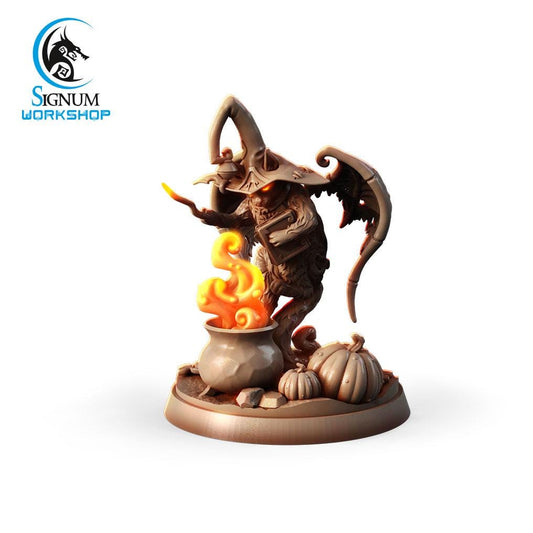 Сat Wizard with cauldron from "Witches Sabbath" by Signum Workshop Miniatures