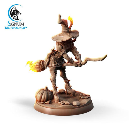 Charming witcher with a broom from "Witches Sabbath" by Signum Workshop Miniatures
