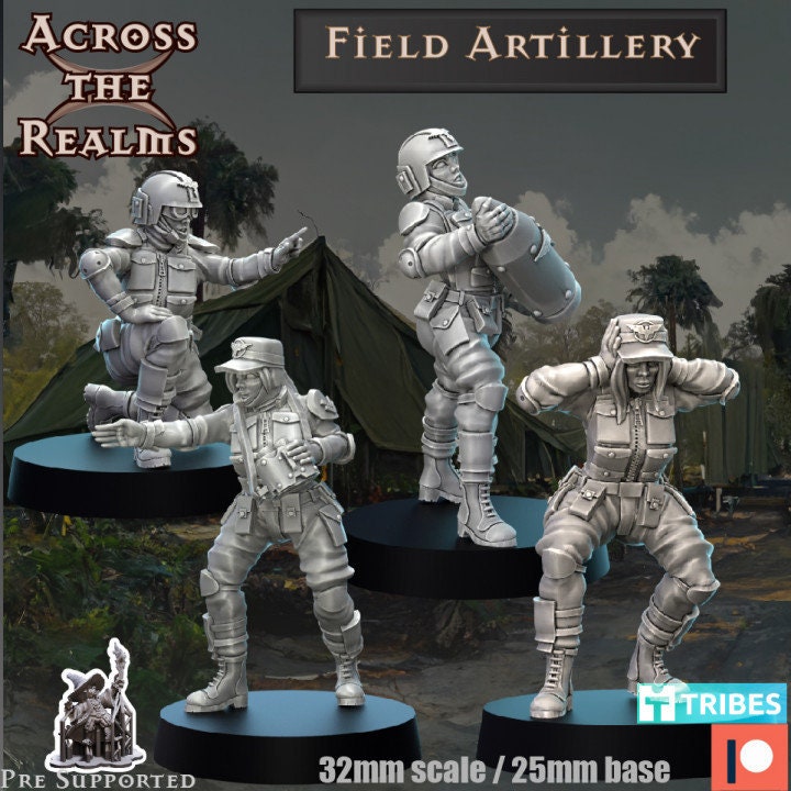 Field Artillery and Operatives by Across the Realms Miniatures