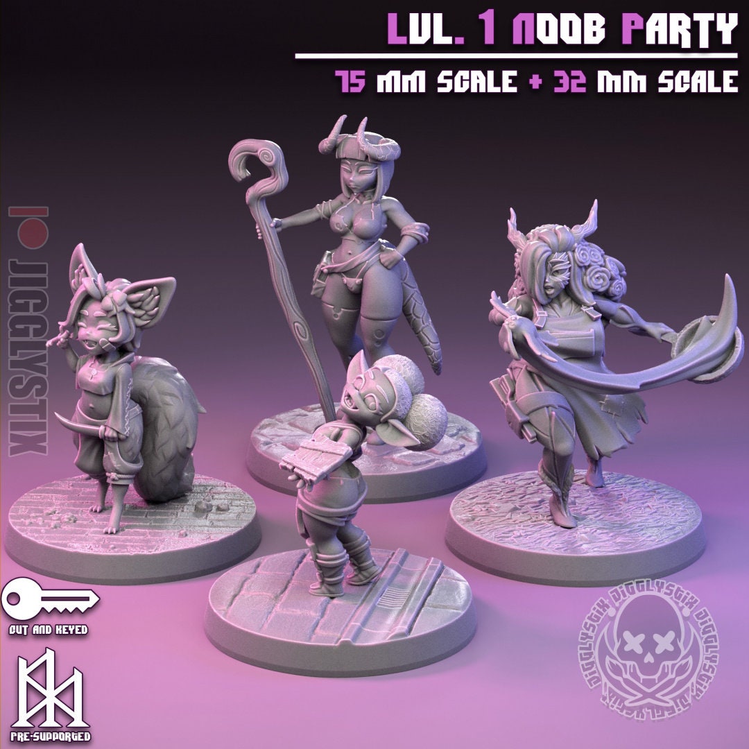 Lvl 1 Noob Party by Jigglystix Pin Up Factory