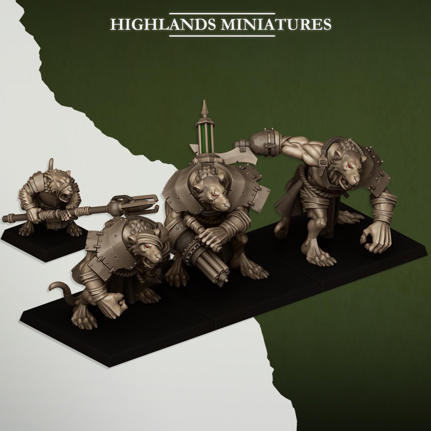 Ratagors and Rat Master  By Highland Miniatures