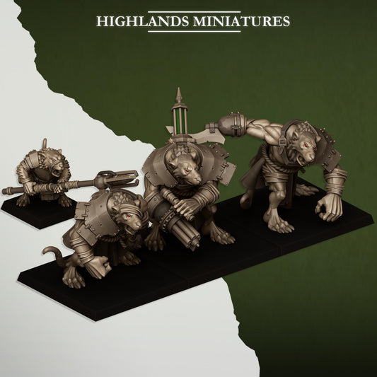 Ratagors and Rat Master  By Highland Miniatures
