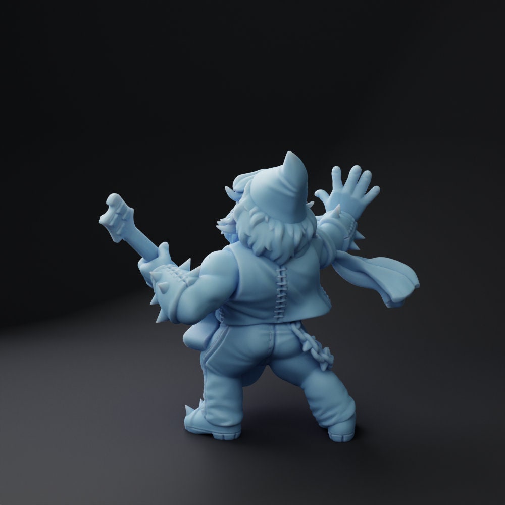 Kaybee Gnome Bard from Tavern Rock Band by Twin Goddess Miniatures