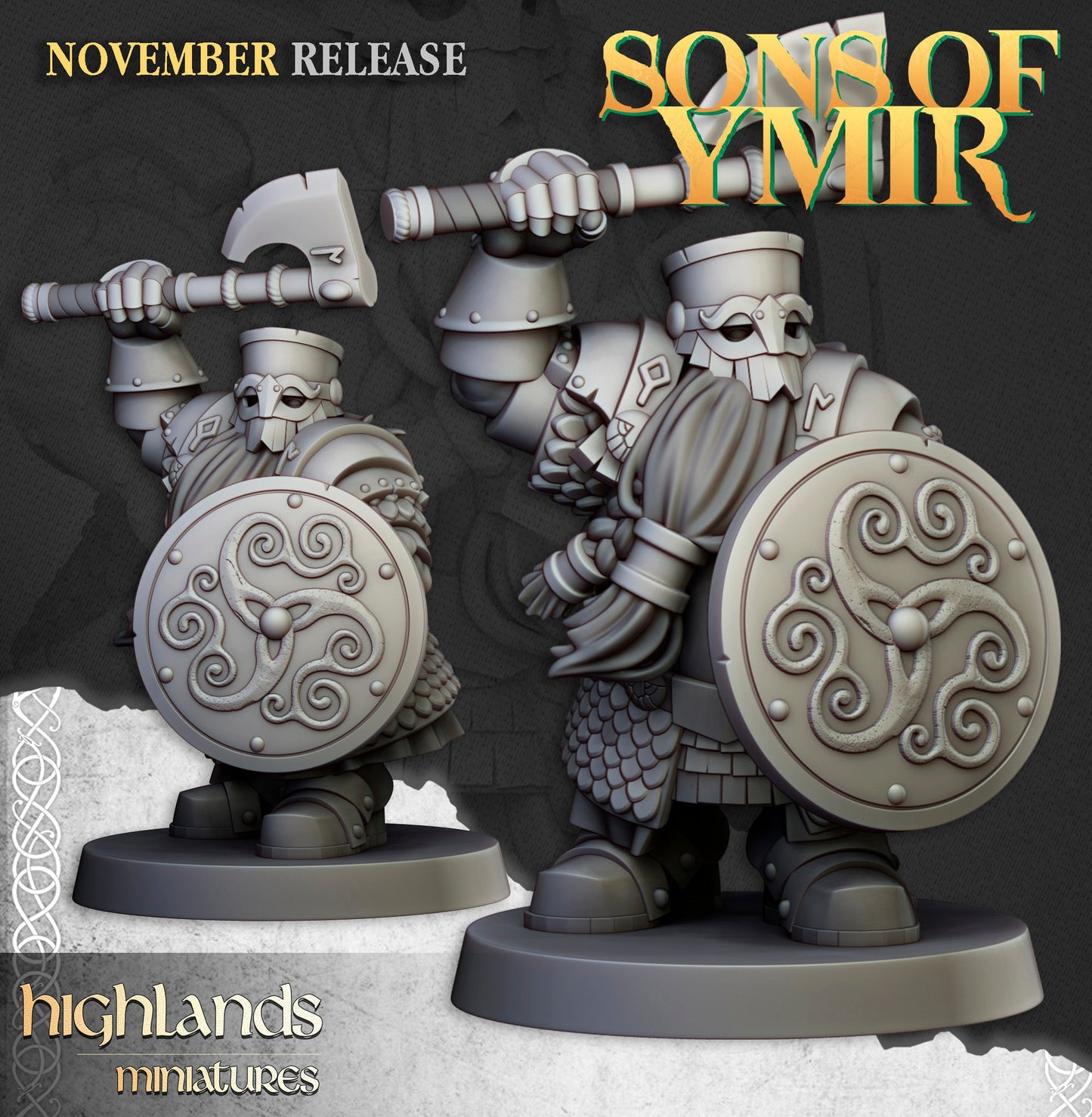 Dwarf Huscarls Unit by Highland Miniatures