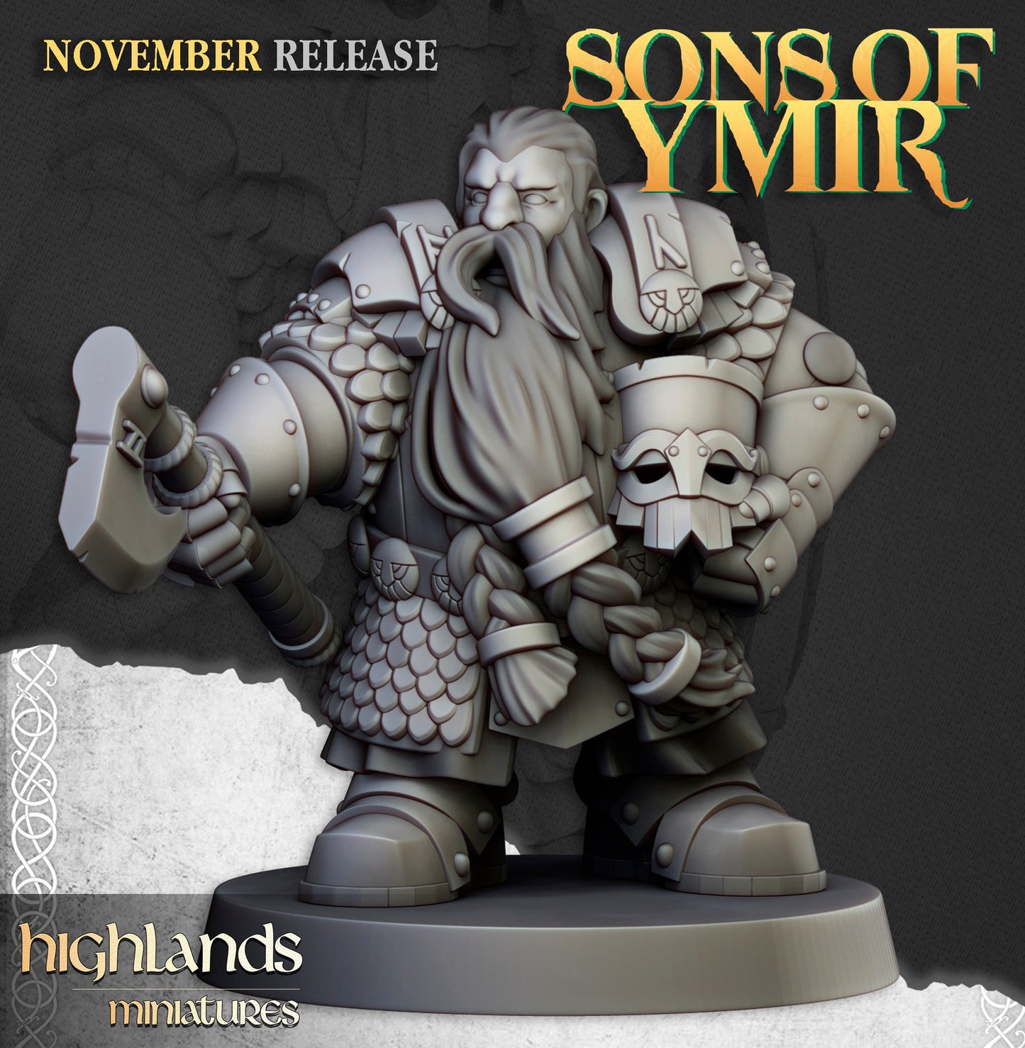 Dwarf Huscarls Unit by Highland Miniatures