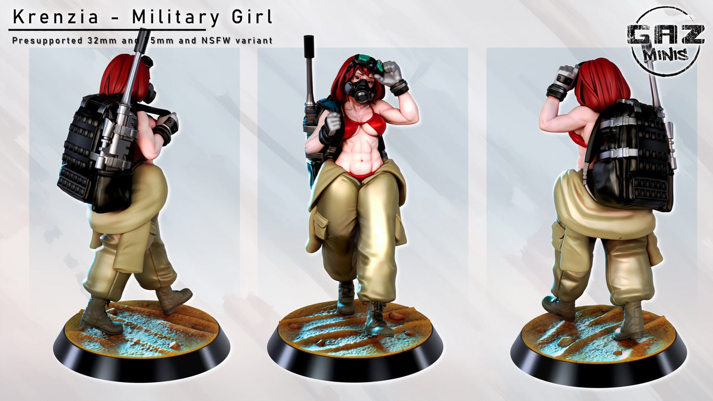 Krenzia - Military Girl by Gaz Minis