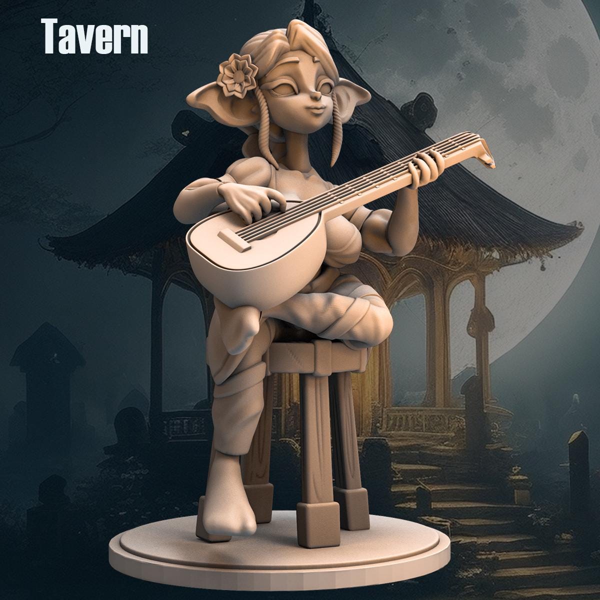 Lailah Bard from "Goblin Tavern" by Anexeo Miniatures