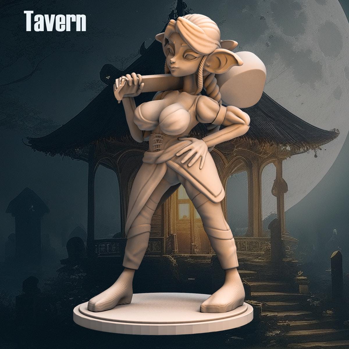 Lailah Bard from "Goblin Tavern" by Anexeo Miniatures