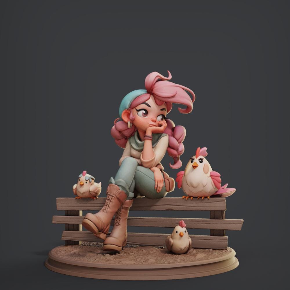 Farm Girl by Female Miniatures