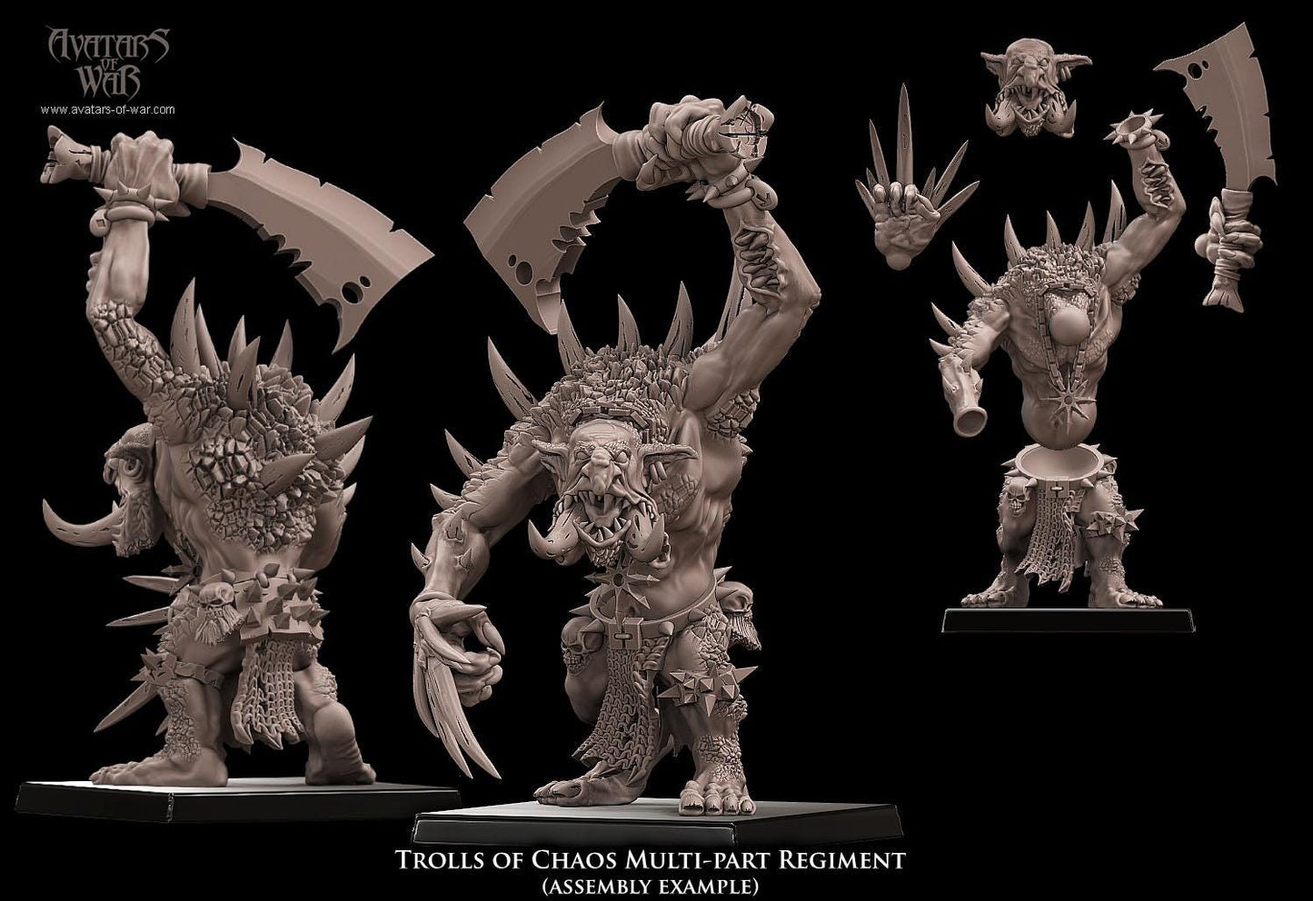 Trolls of Chaos multi-part Unit by Avatars of War Miniatures