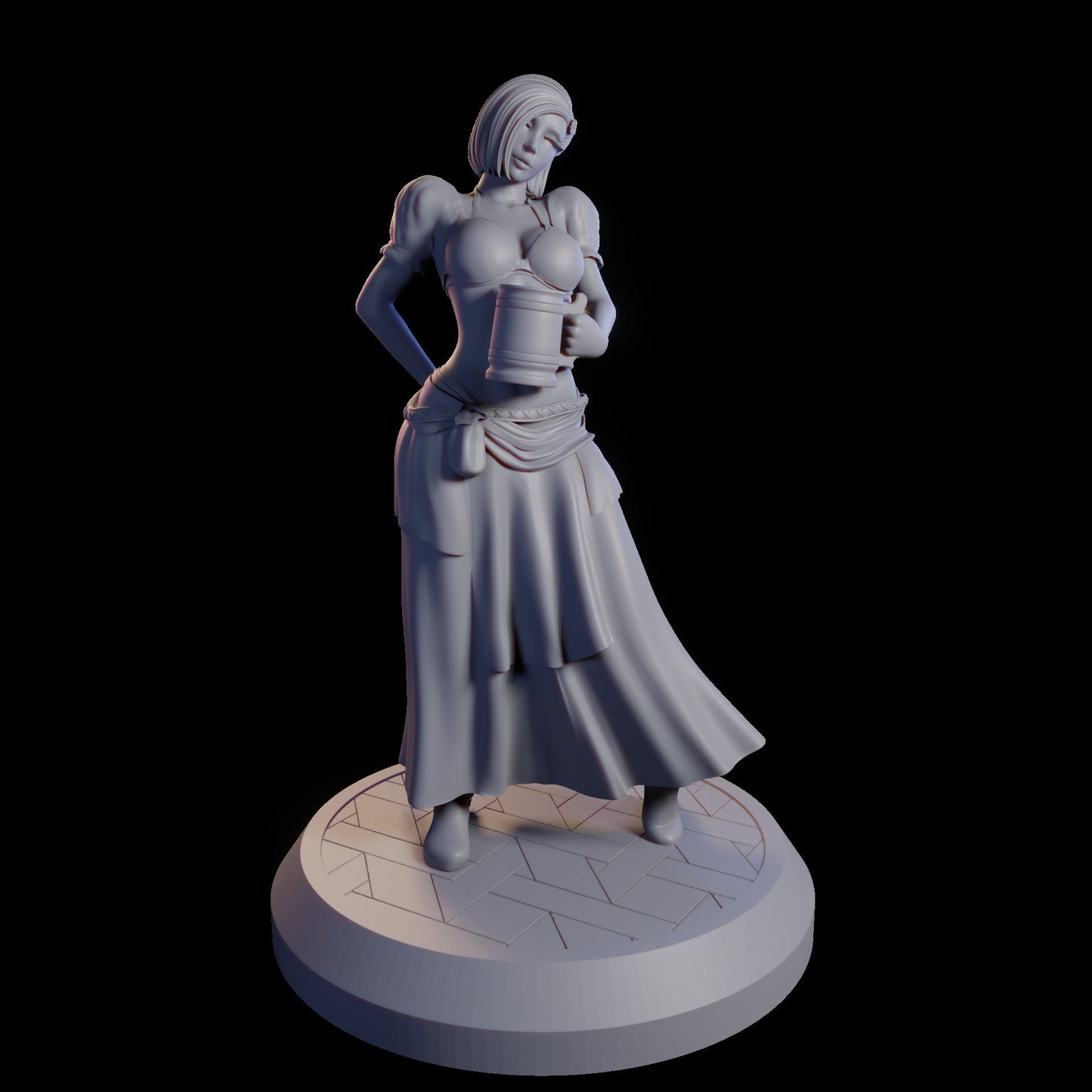 Sable Vampire Barmaid by QB Works Miniatures