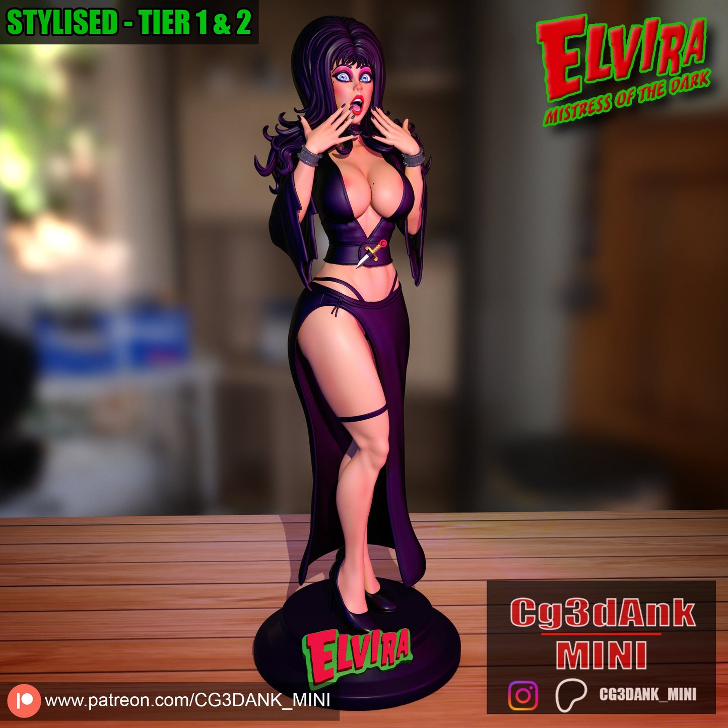 Dark Mistress by Cg3dAnk_Mini Pin Up Miniatures