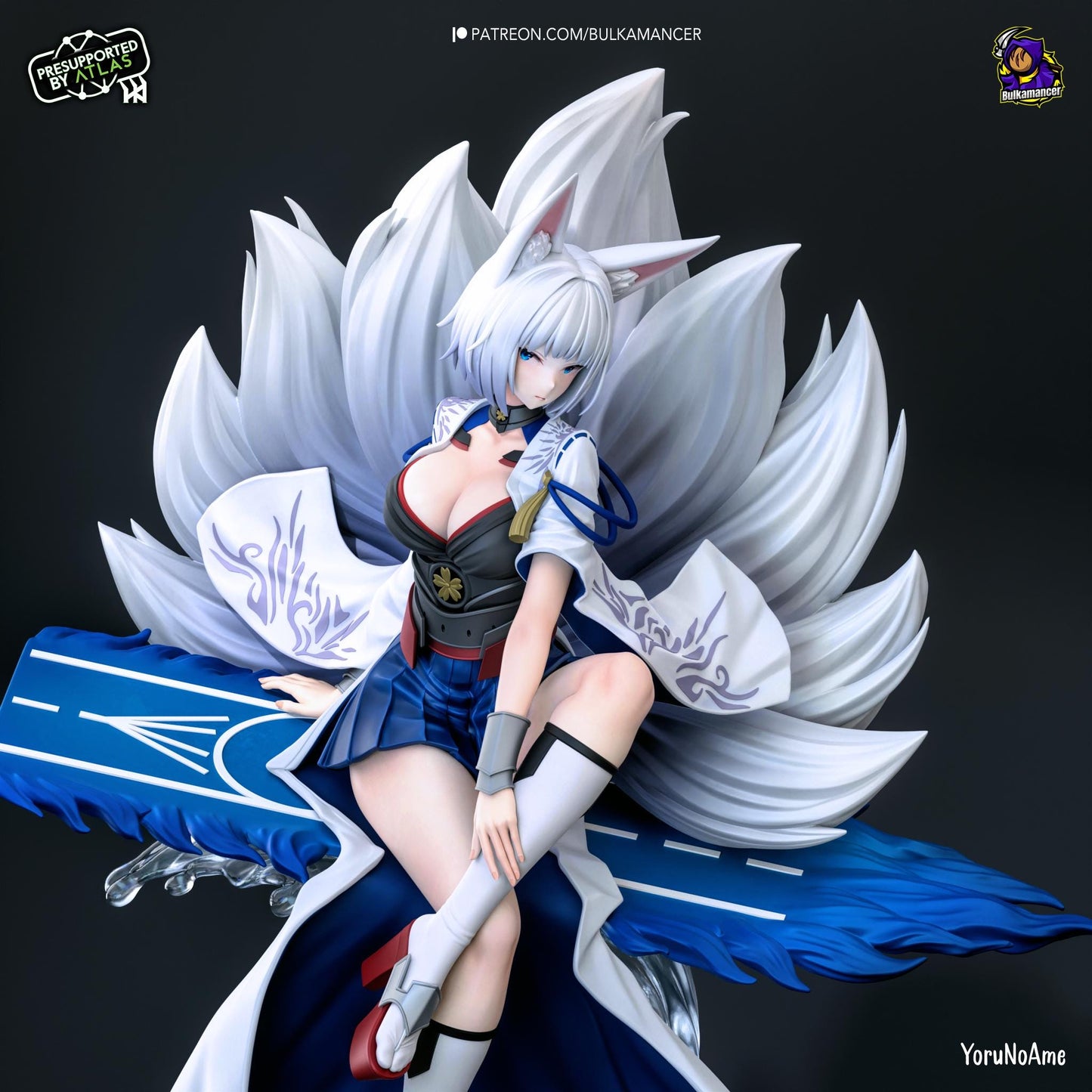 Righteous Kitsune Statue Model Kit by Bulkamancer Sculpts