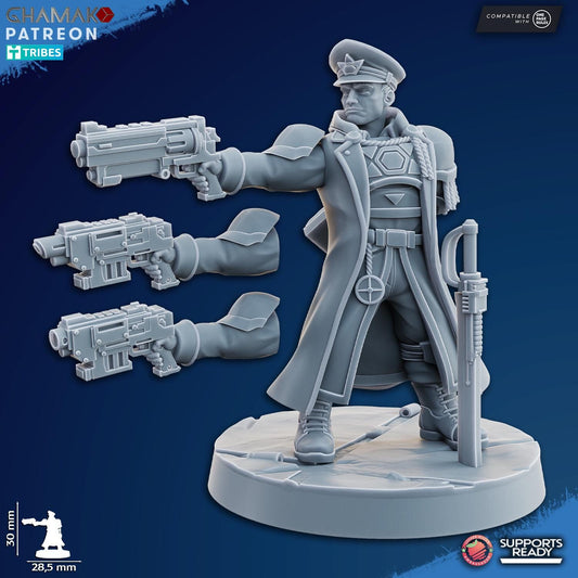 Freedom Guard Commissar 1 by Ghamak Miniatures
