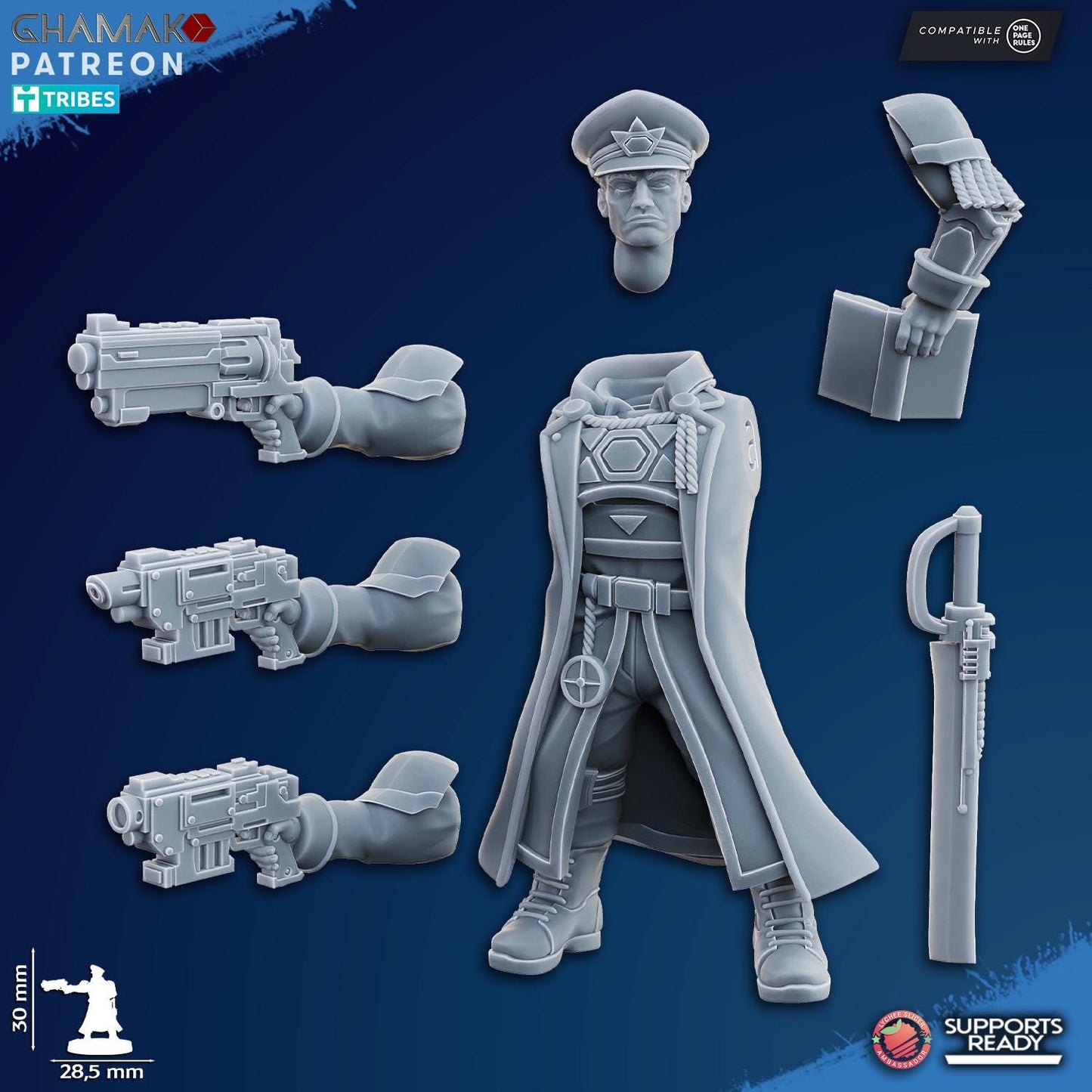 Freedom Guard Commissar 1 by Ghamak Miniatures