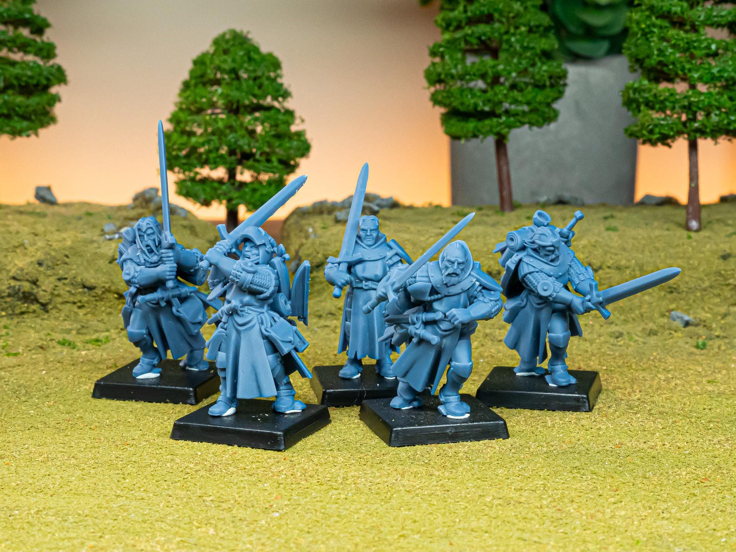 Dismounted Questing Knights of Gallia by Highland Miniatures