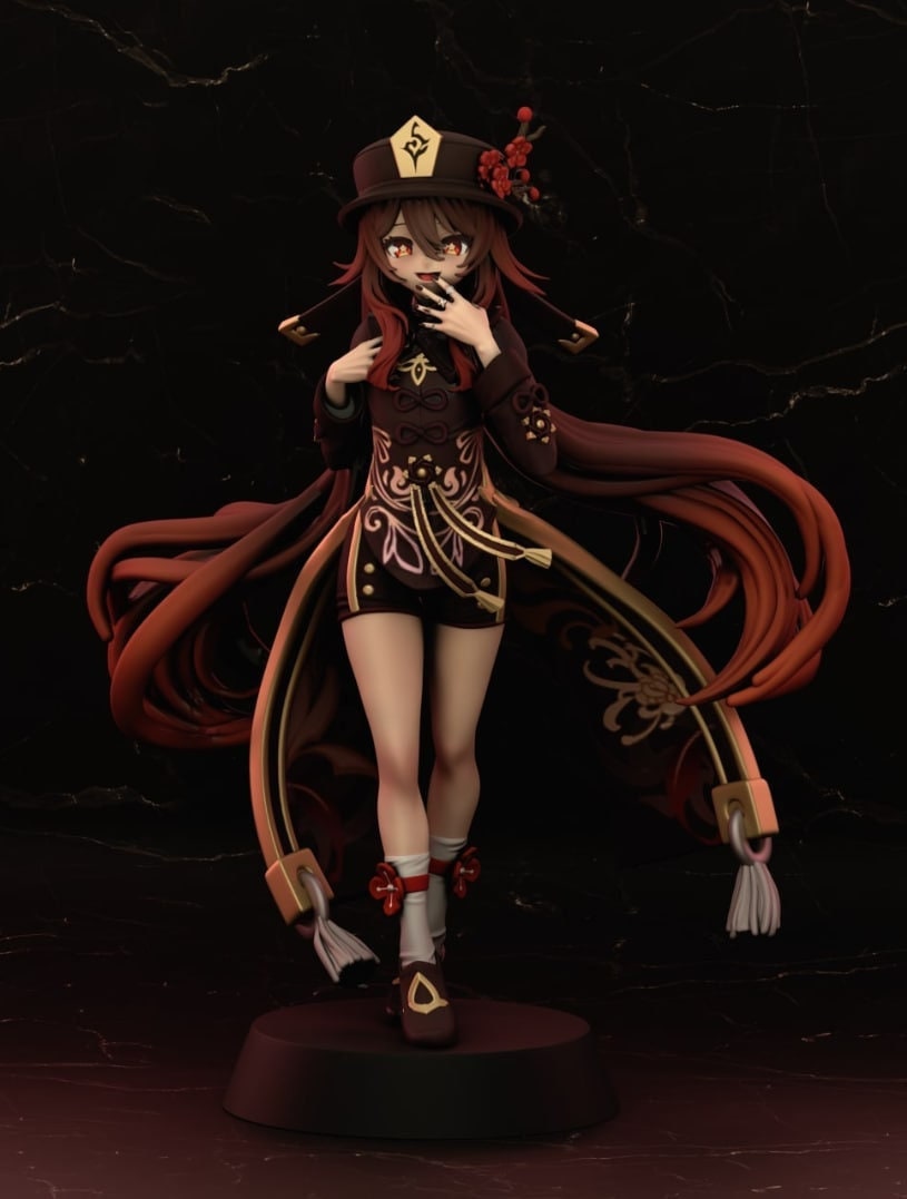 Hu Tao from Dungeon Pin-ups by RN Estudio Miniatures