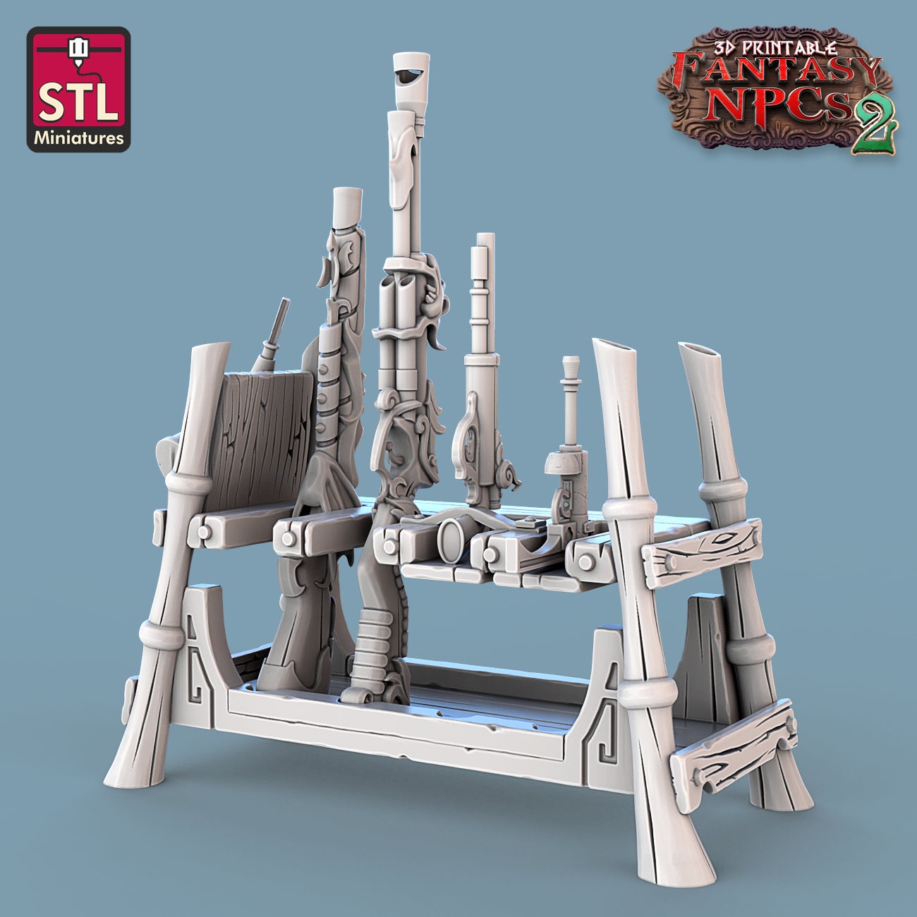 Gunpowder Vendor Set by STL Miniatures