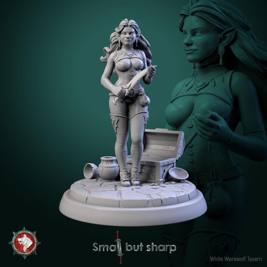 Halfling Thief from "Small but sharp" by White Werewolf Tavern Miniatures