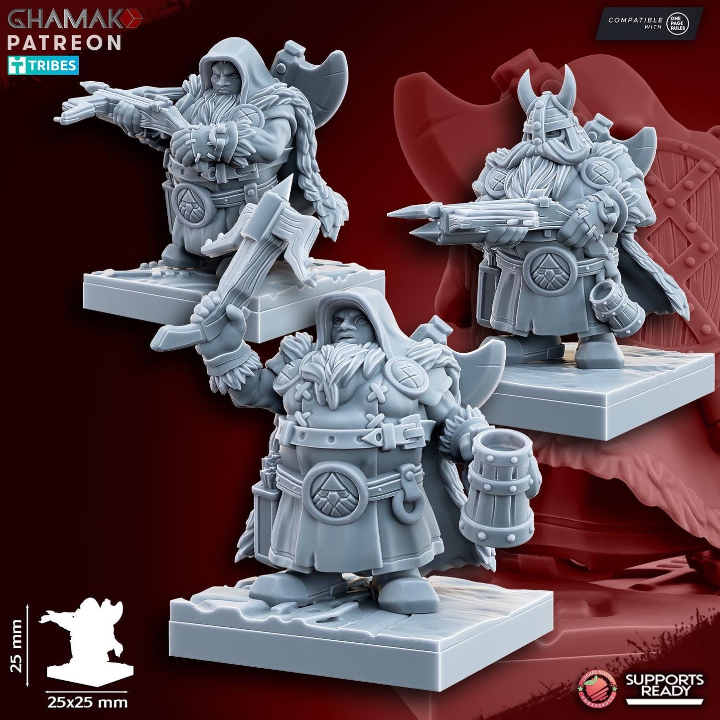 Dwarf Rangers with crossbows by Ghamak Miniatures