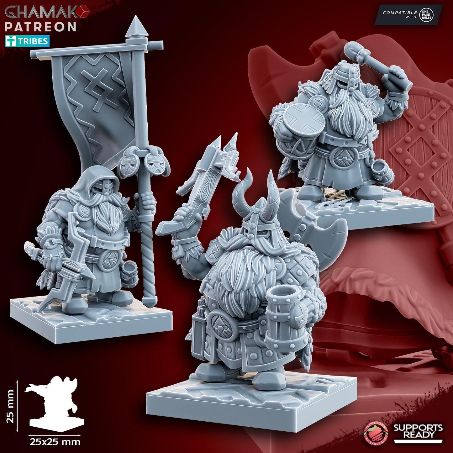 Dwarf Rangers with crossbows by Ghamak Miniatures