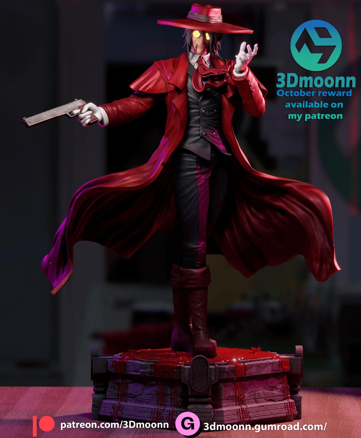 Alucard Statue Model Kit by 3Dmoonn