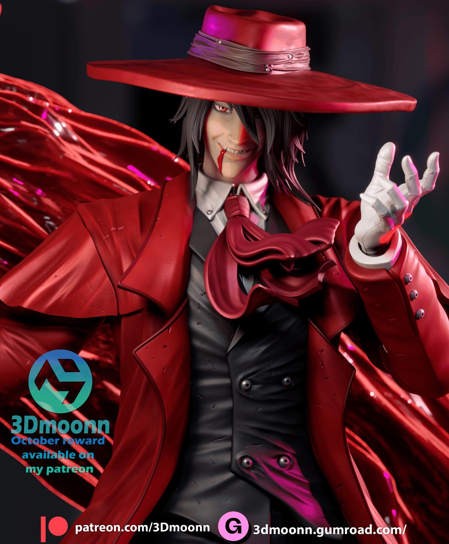 Alucard Statue Model Kit by 3Dmoonn