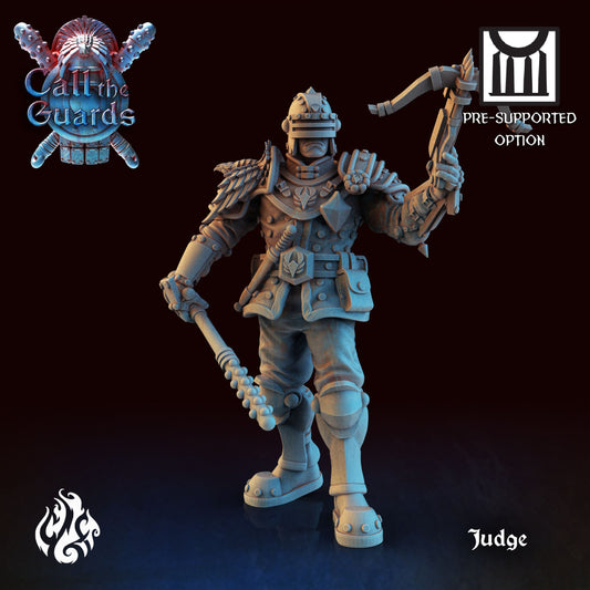 Judge from "Call the Guards" by Crippled God Foundry Miniatures Dredd Frostgrave RPG