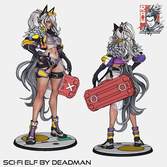 Sci Fi Elf Pin Up Girl by Ronin Arts Workshop 75mm Miniatures